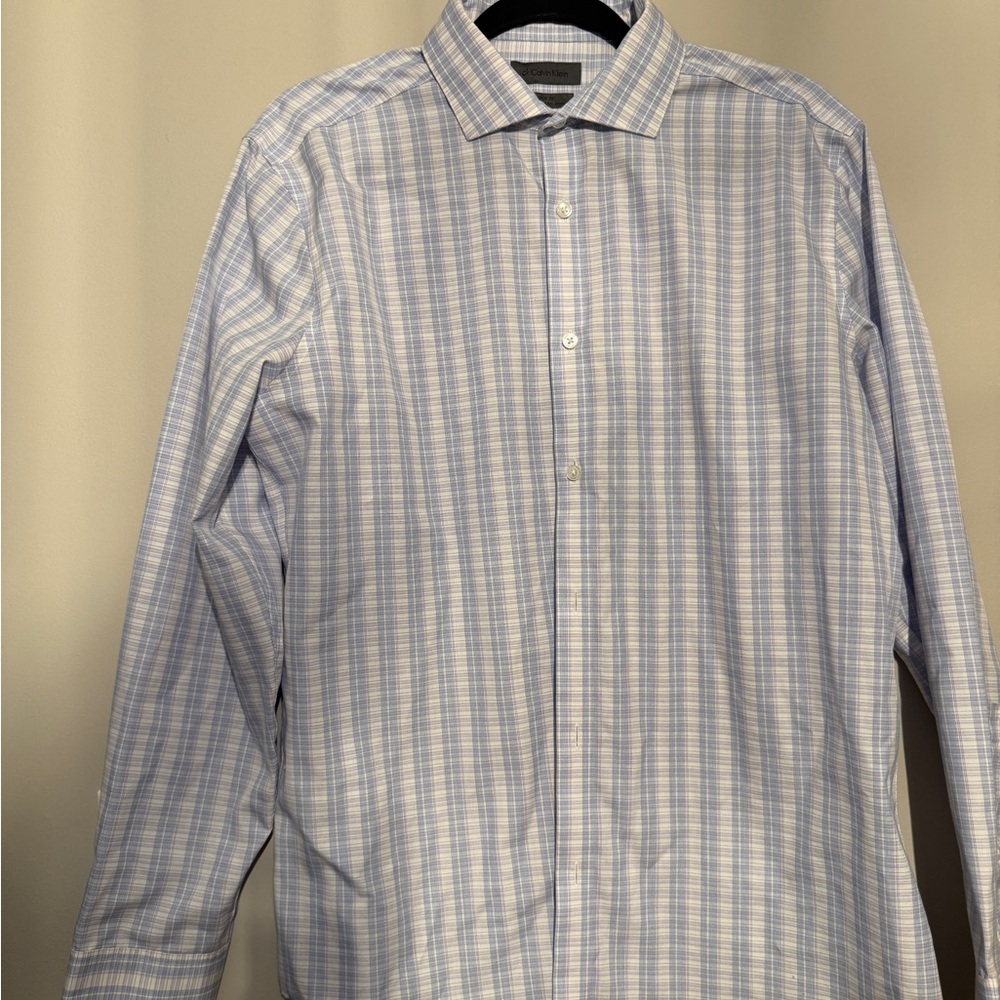 Calvin Klein Men's Blue Checkered Shirt